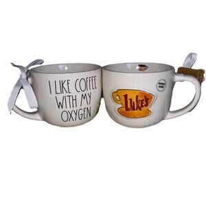 Rae Dunn Gilmore Girls Luke’s Diner Mug "I Like My Coffee with Oxygen" NEW
